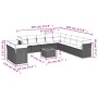 Gartensofa-Set mit beigem Kissenmix, 12 Stück PE-Rattan von , Gartensets - Ref: Foro24-3256059, Preis: 833,24 €, Rabatt: %