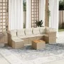 Gartensofa-Set mit beigen Kissen 8 Stück PE-Rattan von , Gartensets - Ref: Foro24-3256086, Preis: 514,12 €, Rabatt: %