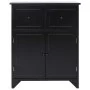 Beistellschrank aus schwarzem Paulownia-Holz, 60 x 30 x 75 cm von vidaXL, Sideboards - Ref: Foro24-284105, Preis: 138,70 €, R...
