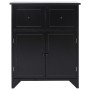 Black paulownia wood auxiliary cabinet 60x30x75 cm by vidaXL, Sideboards - Ref: Foro24-284105, Price: 132,64 €, Discount: %
