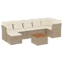 Garden sofa set with beige cushions 8 pcs PE rattan by , Garden sets - Ref: Foro24-3256086, Price: 514,12 €, Discount: %