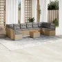 Garden sofa set with beige cushions mix 11 pieces PE rattan by , Garden sets - Ref: Foro24-3256129, Price: 620,63 €, Discount: %