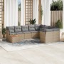 Gartensofa-Set mit beigen Kissen, 10-teilig, synthetisches Rattan von , Gartensets - Ref: Foro24-3256157, Preis: 640,47 €, Ra...