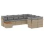 Garden sofa set with beige cushions 10 pieces synthetic rattan by , Garden sets - Ref: Foro24-3256157, Price: 628,85 €, Disco...