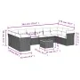 11-piece garden sofa set and black synthetic rattan cushions by , Garden sets - Ref: Foro24-3256160, Price: 648,39 €, Discoun...