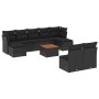 Gartensofa-Set 10-teilig mit schwarzen synthetischen Rattankissen von , Gartensets - Ref: Foro24-3256188, Preis: 584,03 €, Ra...
