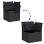 Garden sofa and cushion set 13 pieces black synthetic rattan by , Garden sets - Ref: Foro24-3256258, Price: 830,13 €, Discoun...