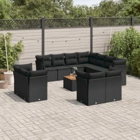 Garden sofa set 12 pieces with black synthetic rattan cushions by , Garden sets - Ref: Foro24-3256272, Price: 848,05 €, Disco...