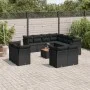 Gartensofa-Set 12-teilig mit schwarzen synthetischen Rattankissen von , Gartensets - Ref: Foro24-3256272, Preis: 848,05 €, Ra...