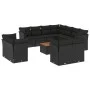Gartensofa-Set 12-teilig mit schwarzen synthetischen Rattankissen von , Gartensets - Ref: Foro24-3256272, Preis: 848,05 €, Ra...