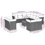 Garden sofa and cushion set 13 pieces black synthetic rattan by , Garden sets - Ref: Foro24-3256279, Price: 880,20 €, Discoun...