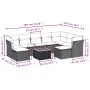 Garden sofa set 10 pieces with black synthetic rattan cushions by , Garden sets - Ref: Foro24-3256293, Price: 588,63 €, Disco...