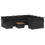 11-teilige Gartensofagarnitur und schwarze synthetische Rattankissen von , Gartensets - Ref: Foro24-3256300, Preis: 667,27 €,...