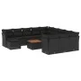 Garden sofa and cushion set 13 pieces black synthetic rattan by , Garden sets - Ref: Foro24-3256314, Price: 821,64 €, Discoun...