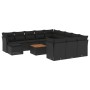 Gartensofa- und Kissenset 13-teilig aus schwarzem synthetischem Rattan von , Gartensets - Ref: Foro24-3256314, Preis: 836,50 ...