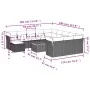 Garden sofa and cushion set 13 pieces black synthetic rattan by , Garden sets - Ref: Foro24-3256314, Price: 821,64 €, Discoun...