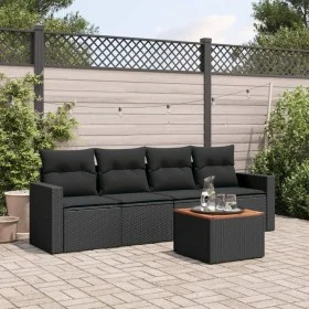 5-piece garden furniture set and black synthetic rattan cushions by , Garden sets - Ref: Foro24-3256328, Price: 327,64 €, Dis...