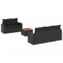 6-piece garden sofa set and black synthetic rattan cushions by , Garden sets - Ref: Foro24-3256335, Price: 450,35 €, Discount: %