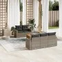 6-piece garden furniture set and gray synthetic rattan cushions by , Garden sets - Ref: Foro24-3256340, Price: 405,74 €, Disc...