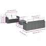 6-teiliges Gartenmöbel-Set und graue synthetische Rattankissen von , Gartensets - Ref: Foro24-3256340, Preis: 412,25 €, Rabat...