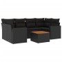 7-teiliges Garten-Essset und schwarze Kissen aus synthetischem Rattan von , Gartensets - Ref: Foro24-3256349, Preis: 496,12 €...