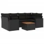 Set de comedor de jardín 7 pzas y cojines ratán sintético negro de , Conjuntos de jardín - Ref: Foro24-3256349, Precio: 487,5...