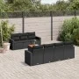 8-piece garden sofa set and black synthetic rattan cushions by , Garden sets - Ref: Foro24-3256356, Price: 546,16 €, Discount: %