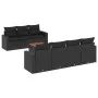 8-piece garden sofa set and black synthetic rattan cushions by , Garden sets - Ref: Foro24-3256356, Price: 546,16 €, Discount: %