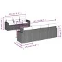 8-teiliges Gartensofa-Set und schwarze synthetische Rattankissen von , Gartensets - Ref: Foro24-3256356, Preis: 546,16 €, Rab...