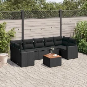 8-piece garden sofa set and black synthetic rattan cushions by , Garden sets - Ref: Foro24-3256363, Price: 515,10 €, Discount: %