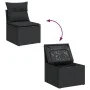 8-teiliges Gartensofa-Set und schwarze synthetische Rattankissen von , Gartensets - Ref: Foro24-3256363, Preis: 515,10 €, Rab...