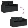 8-teiliges Gartensofa-Set und schwarze synthetische Rattankissen von , Gartensets - Ref: Foro24-3256363, Preis: 515,10 €, Rab...