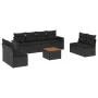 8-piece garden sofa set and black synthetic rattan cushions by , Garden sets - Ref: Foro24-3256412, Price: 515,39 €, Discount: %