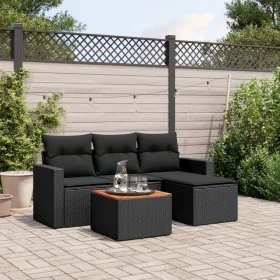 5-piece garden furniture set and black synthetic rattan cushions by , Garden sets - Ref: Foro24-3256419, Price: 321,73 €, Dis...