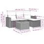 5-teiliges Gartenmöbel-Set und schwarze synthetische Rattankissen von , Gartensets - Ref: Foro24-3256419, Preis: 321,73 €, Ra...