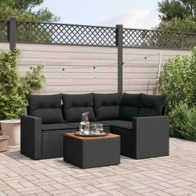5-piece garden furniture set and black synthetic rattan cushions by , Garden sets - Ref: Foro24-3256433, Price: 349,46 €, Dis...