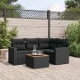 5-teiliges Gartenmöbel-Set und schwarze synthetische Rattankissen von , Gartensets - Ref: Foro24-3256433, Preis: 349,46 €, Ra...