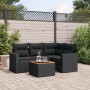 5-teiliges Gartenmöbel-Set und schwarze synthetische Rattankissen von , Gartensets - Ref: Foro24-3256433, Preis: 359,12 €, Ra...