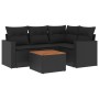 5-teiliges Gartenmöbel-Set und schwarze synthetische Rattankissen von , Gartensets - Ref: Foro24-3256433, Preis: 359,12 €, Ra...
