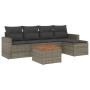6-teiliges Gartenmöbel-Set und graue synthetische Rattankissen von , Gartensets - Ref: Foro24-3256431, Preis: 356,79 €, Rabat...