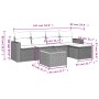 6-teiliges Gartenmöbel-Set und graue synthetische Rattankissen von , Gartensets - Ref: Foro24-3256431, Preis: 356,79 €, Rabat...