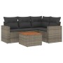 Garden sofa set with cushions 5 pieces gray synthetic rattan by , Garden sets - Ref: Foro24-3256438, Price: 344,12 €, Discoun...