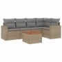 Garden sofa set with beige cushions mix 6 pieces PE rattan by , Garden sets - Ref: Foro24-3256444, Price: 436,87 €, Discount: %