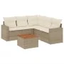 Garden sofa set with cushions 6 pieces beige synthetic rattan by , Garden sets - Ref: Foro24-3256450, Price: 421,30 €, Discou...