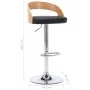 Küchenhocker 2 Stück Kunstleder und gebogenes Holz schwarz von vidaXL, Küchenhocker - Ref: Foro24-283148, Preis: 175,01 €, Ra...