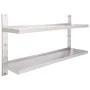 Floating wall shelf 2 levels stainless steel 150x30 cm by vidaXL, Shelves and shelves - Ref: Foro24-51049, Price: 142,96 €, D...