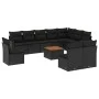 Set de sofás de jardín 11 pzas y cojines ratán sintético negro de , Conjuntos de jardín - Ref: Foro24-3256503, Precio: 653,51...