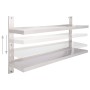 Schwebendes Wandregal 2 Ebenen aus Edelstahl 150x30 cm von vidaXL, Regale und Regale - Ref: Foro24-51049, Preis: 168,46 €, Ra...