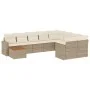 Garden sofa set with beige cushions 10 pieces synthetic rattan by , Garden sets - Ref: Foro24-3256618, Price: 683,59 €, Disco...
