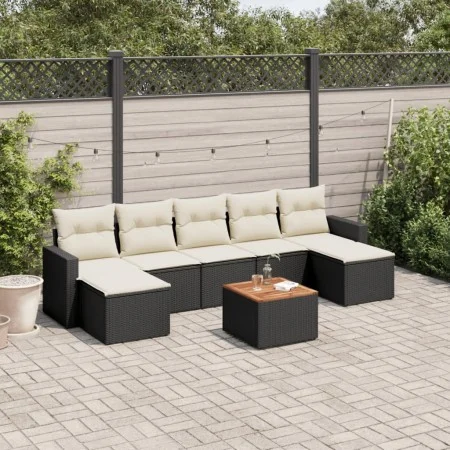 8-piece garden sofa set and black synthetic rattan cushions by , Garden sets - Ref: Foro24-3256581, Price: 429,34 €, Discount: %